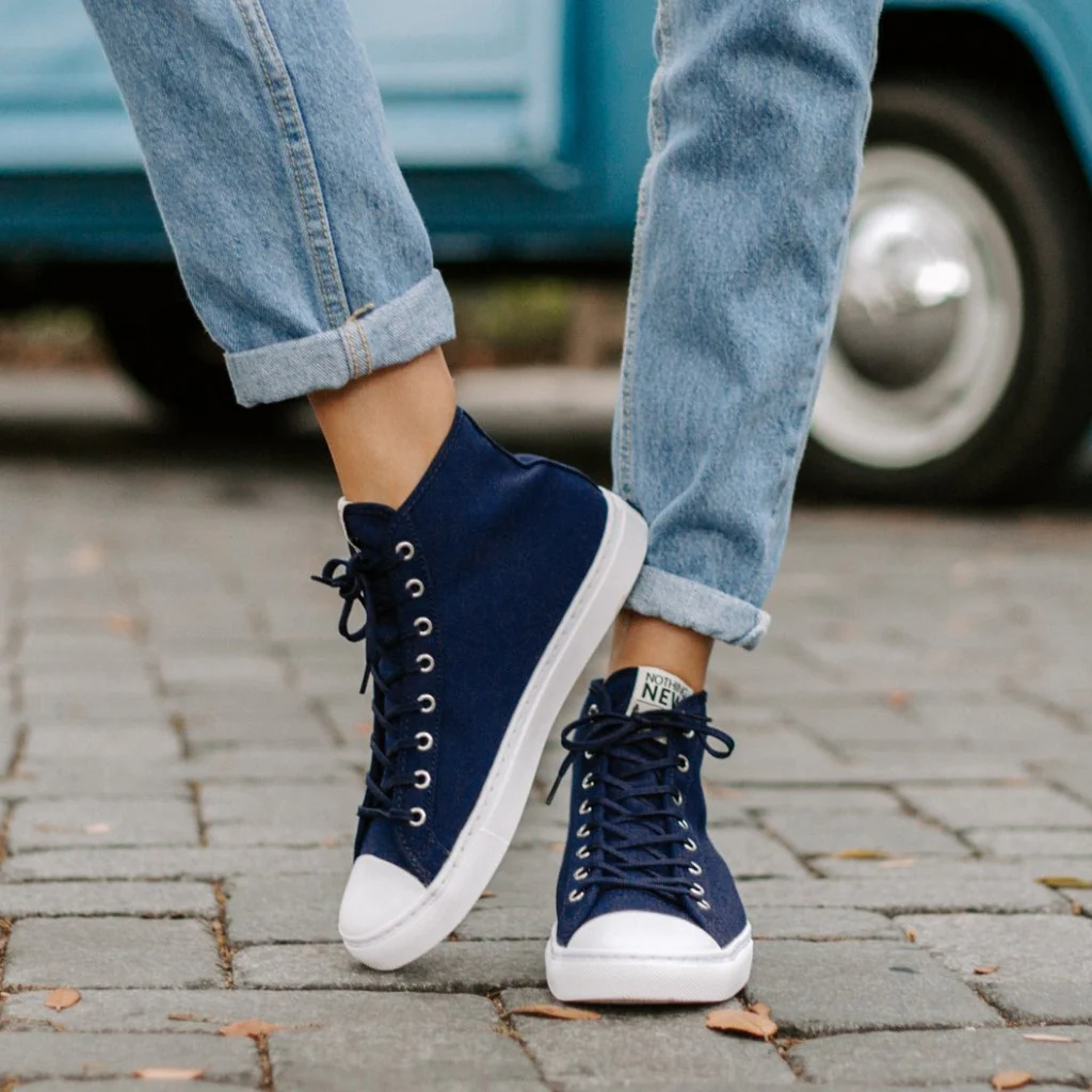 Women's Classic High Top | Navy x White - Image 6