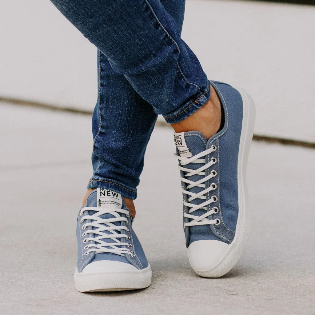Women's Classic Low Top | Sky Blue x Off-White - Image 7